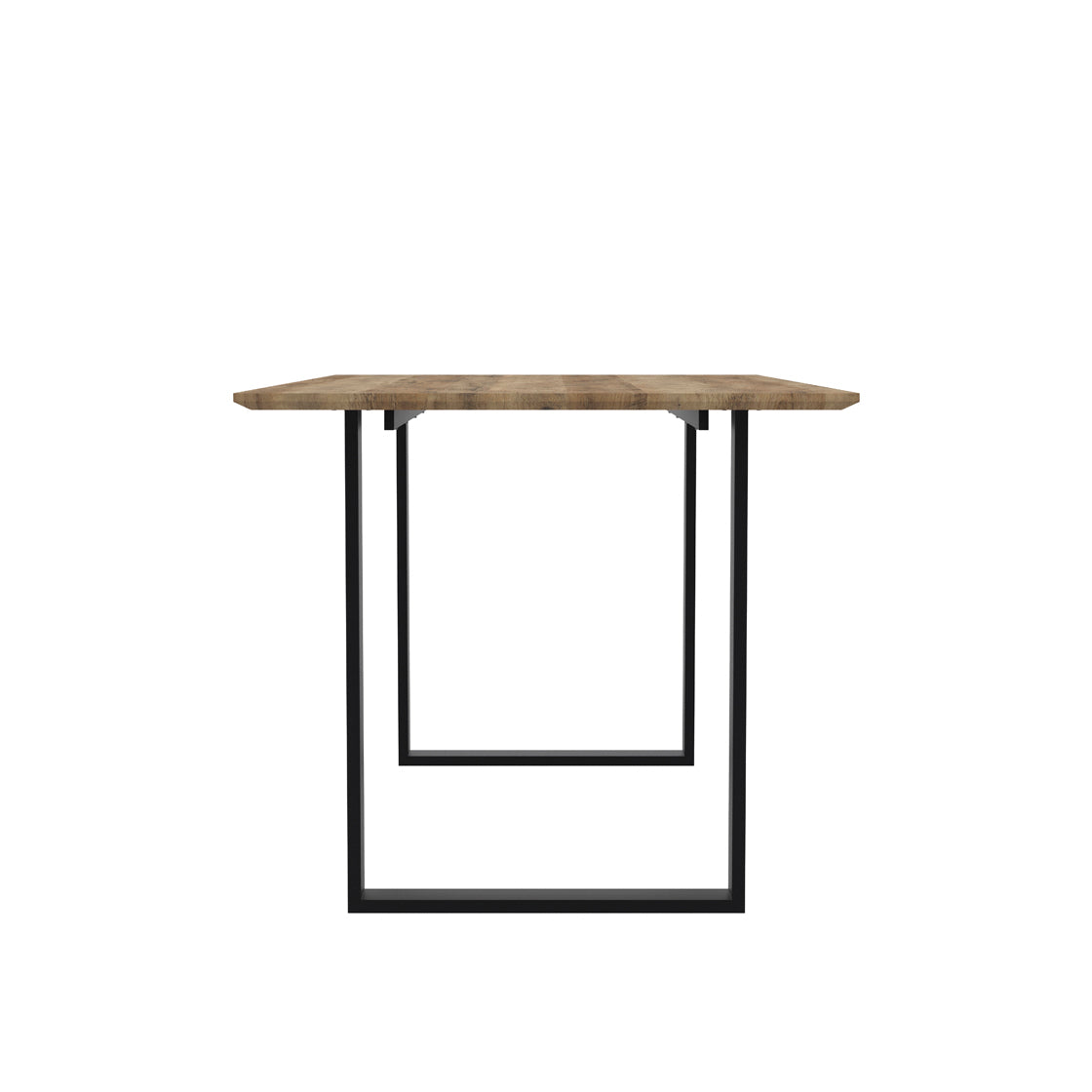Antibes Russet Natural Wood & Black Dining Table | 6 Seater